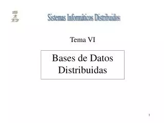 bases de datos distribuidas
