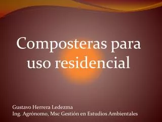 composteras para uso residencial