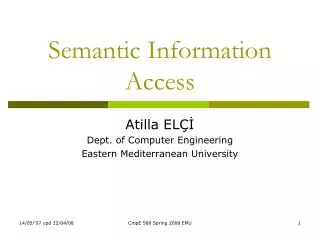Semantic Information Access