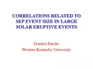 CORRELATIONS RELATED TO SEP EVENT SIZE IN LARGE SOLAR ERUPTIVE EVENTS