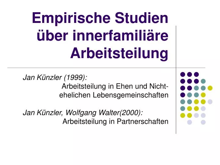 empirische studien ber innerfamili re arbeitsteilung