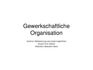 gewerkschaftliche organisation