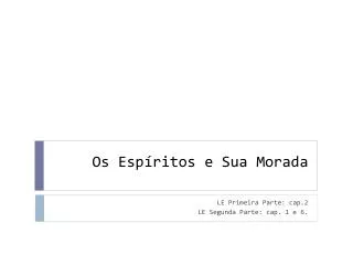 os esp ritos e sua morada
