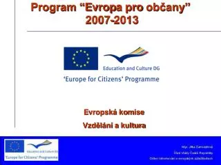 program e v rop a pro ob any 2007 2013