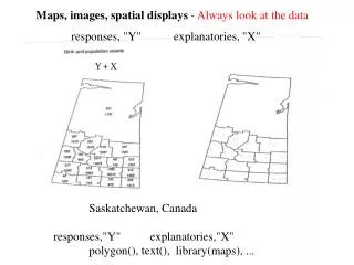 Maps, images, spatial displays - Always look at the data