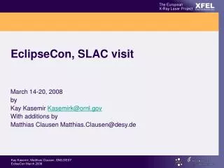 EclipseCon, SLAC visit