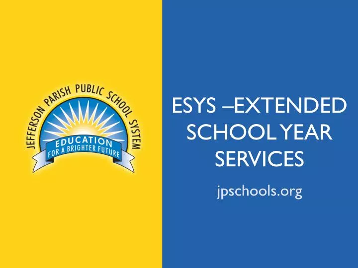 esys extended school year services