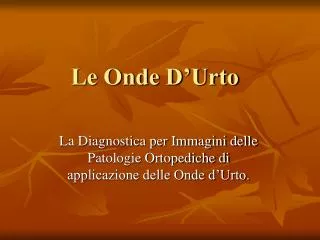 le onde d urto