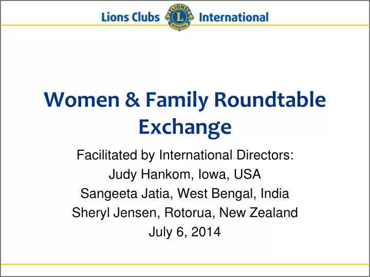 women family roundtable exchange