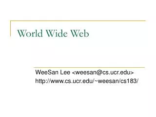 World Wide Web