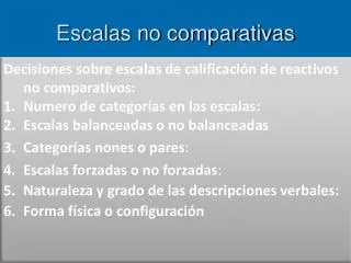 escalas no comparativas