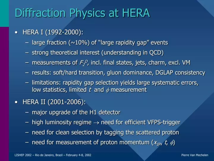 diffraction physics at hera