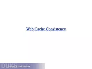 Web Cache Consistency