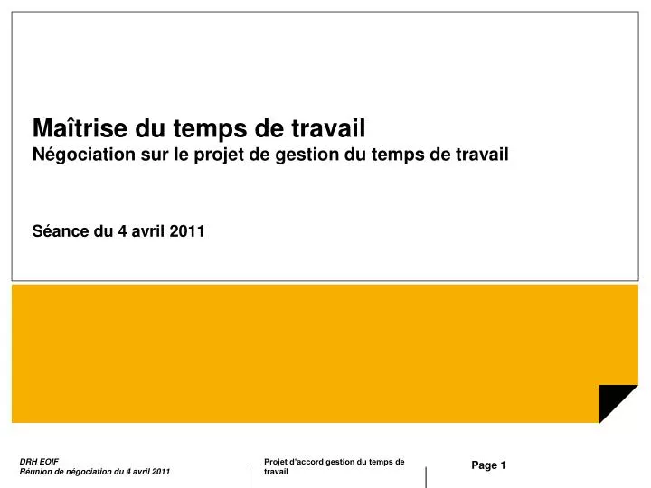 ma trise du temps de travail n gociation sur le projet de gestion du temps de travail