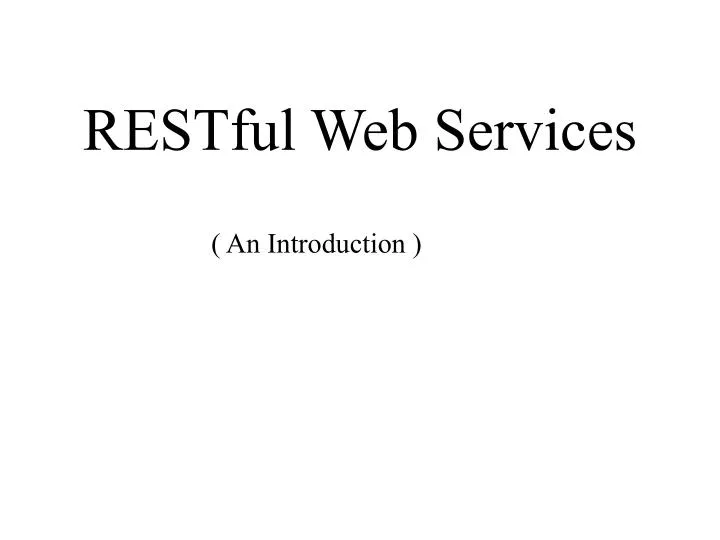 restful web services