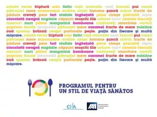 IMPORTANTA GHIDURILOR IN EDUCATIA NUTRITIONALA A POPULATIEI Prof. Dr. MARIANA GRAUR