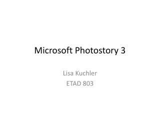 Microsoft Photostory 3