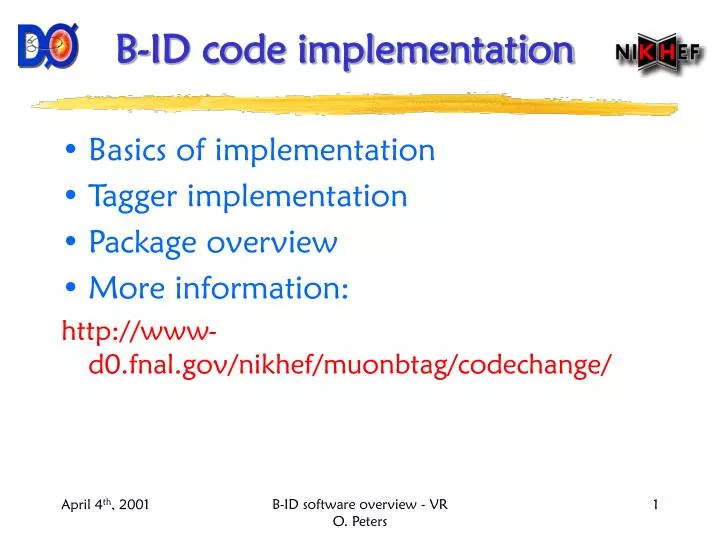 b id code implementation