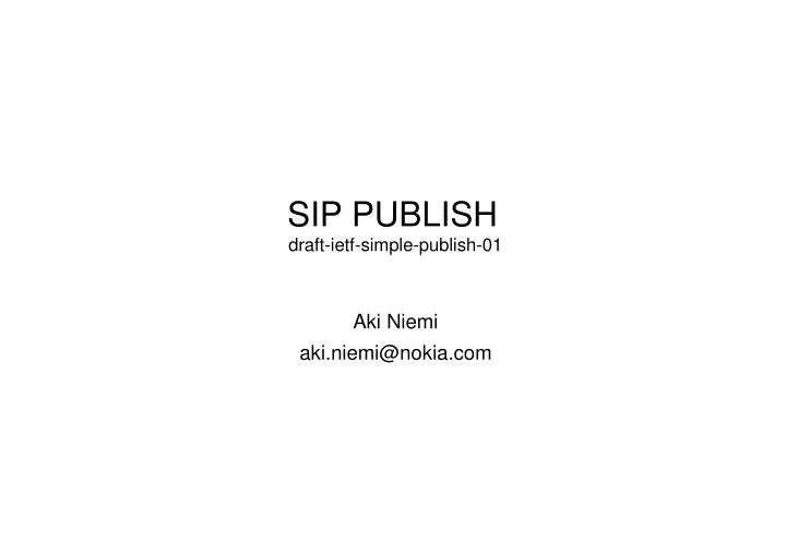 sip publish draft ietf simple publish 01