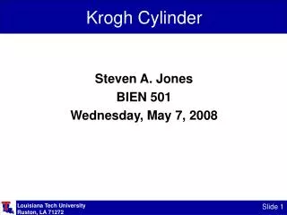 Krogh Cylinder