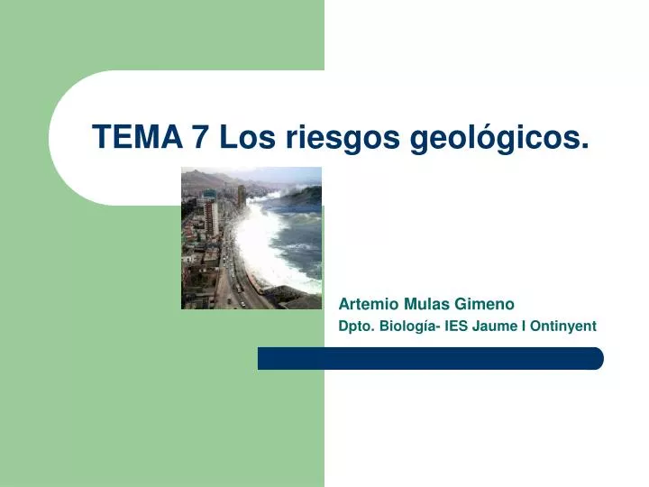 tema 7 los riesgos geol gicos