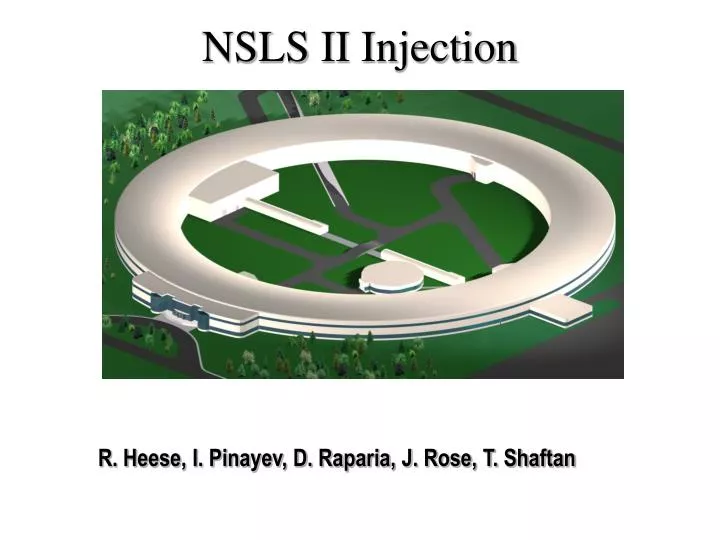 nsls ii injection