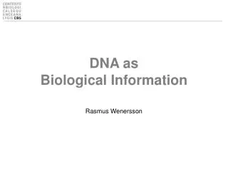 DNA as Biological Information