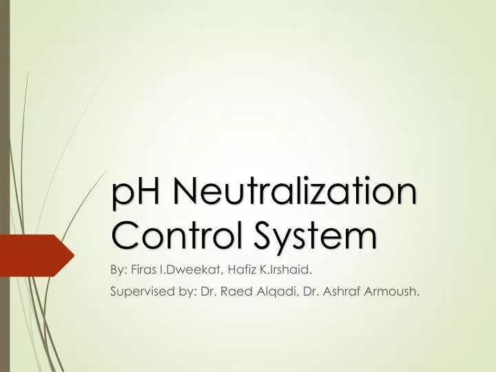 ph neutralization control system
