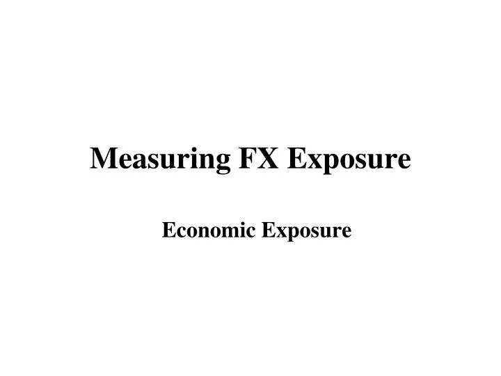 measuring fx exposure