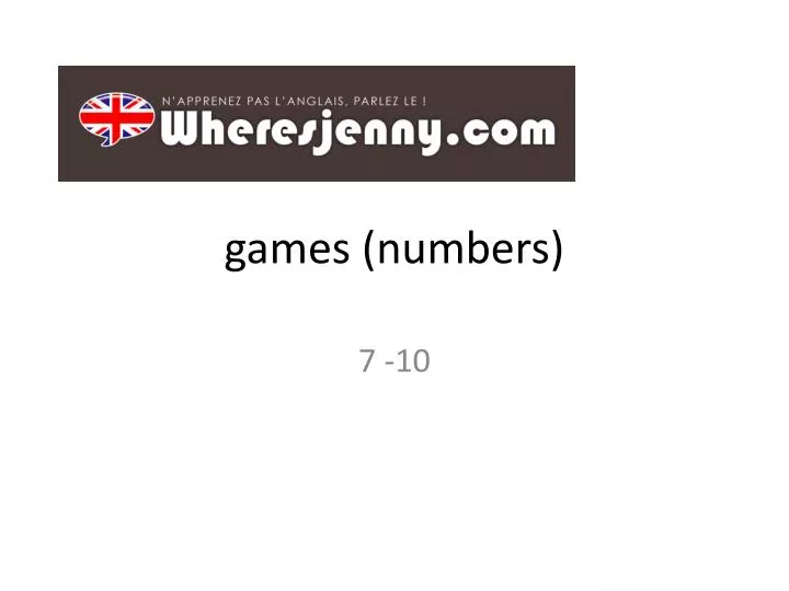 games numbers