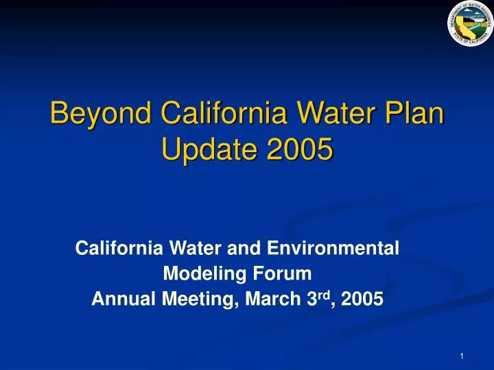 beyond california water plan update 2005