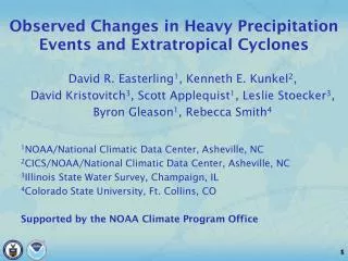 Observed Changes in Heavy Precipitation Events and Extratropical Cyclones