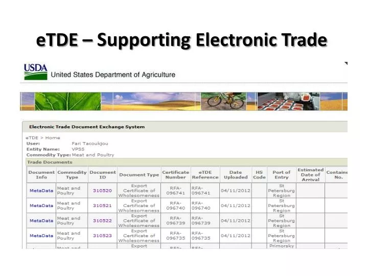 etde supporting electronic trade
