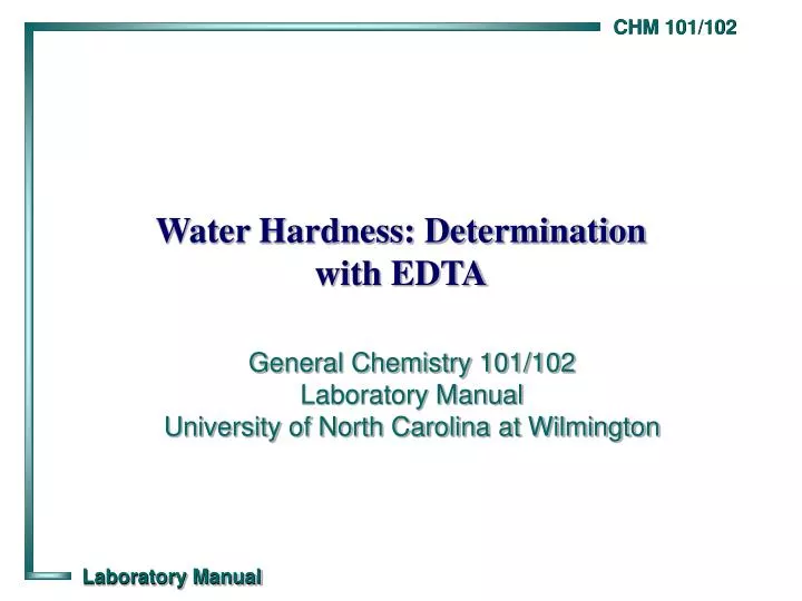 water hardness determination with edta