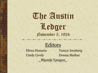 The Austin Ledger November 5, 1924
