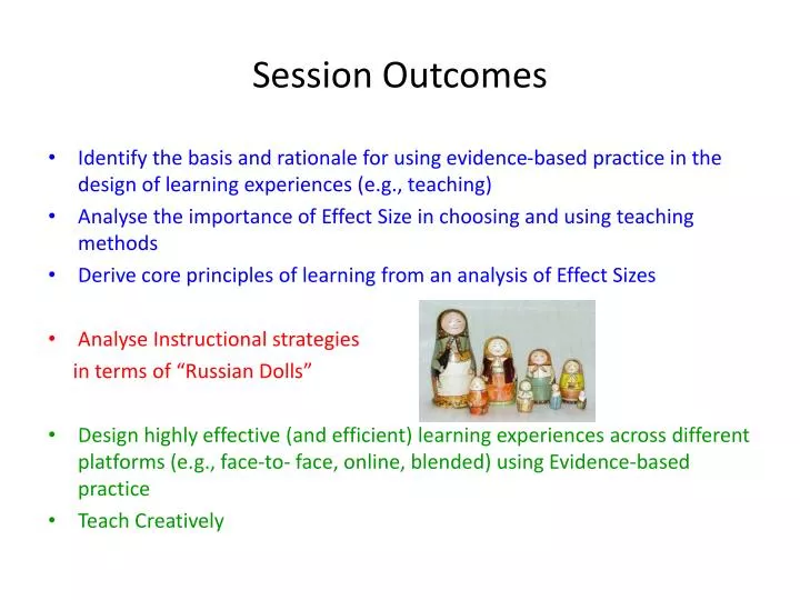 session outcomes