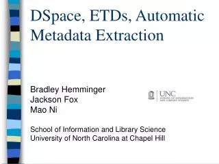 DSpace, ETDs, Automatic Metadata Extraction