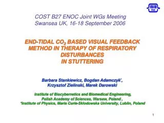 END-TIDAL CO 2 BASED VISUAL FEEDBACK METHOD IN THERAPY OF RESPIRATORY DISTURBANCES IN STUTTERING