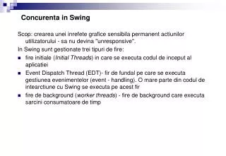 concurenta in swing