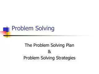 Problem Solving