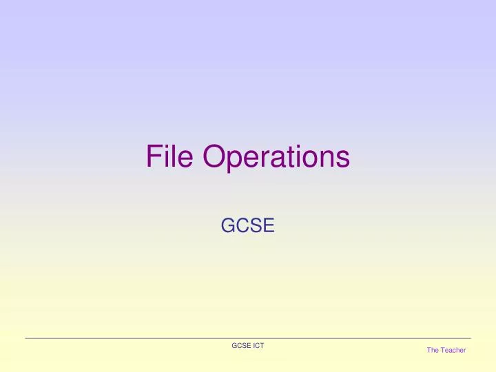 file operations
