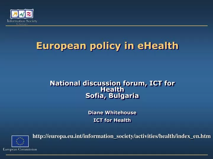 european policy in ehealth