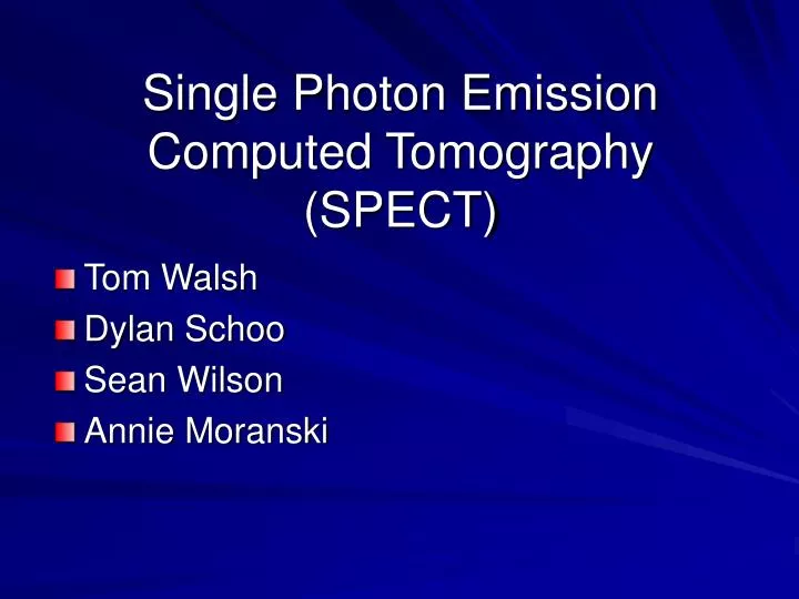 single photon emission computed tomography spect