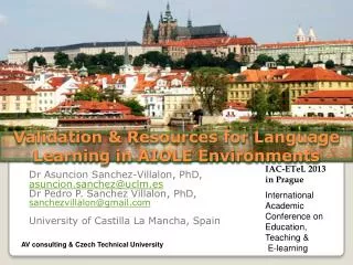 Validation &amp; Resources for Language Learning in AIOLE Environments