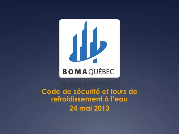 code de s curit et tours de refroidissement l eau 24 mai 2013