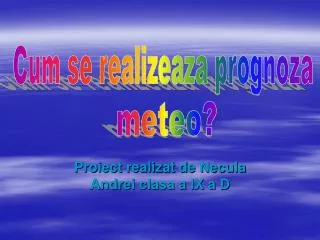 proiect realizat de necula andrei clasa a ix a d