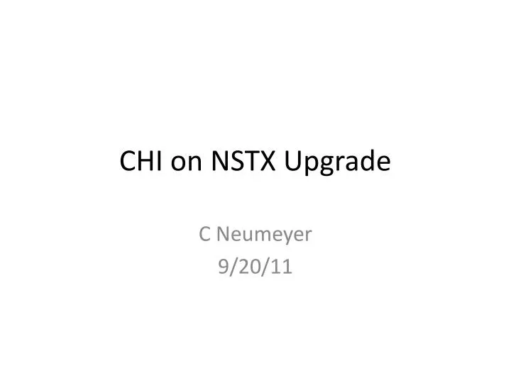 chi on nstx upgrade