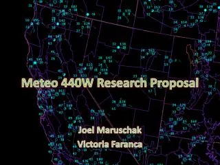 Meteo 440W Research Proposal