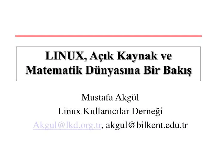 linux a k kaynak ve matematik d nyas na bir bak