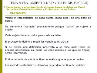 tema 3 tratamiento de datos en ms excel i